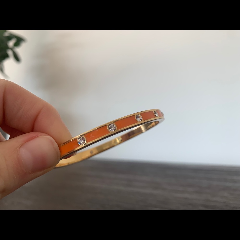 Kate Spade Orange Enamel Bangle w/ dust bag!